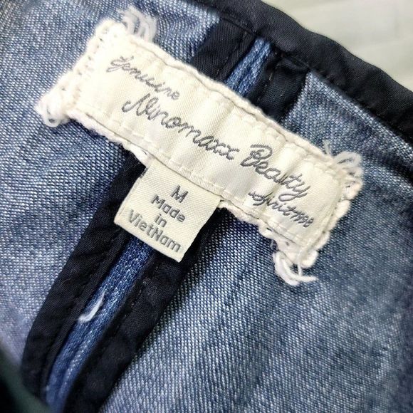 Ninomaxx Juniors M Denim Crop Top Jean Vest Button Front Sleeveless - Picture 5 of 6